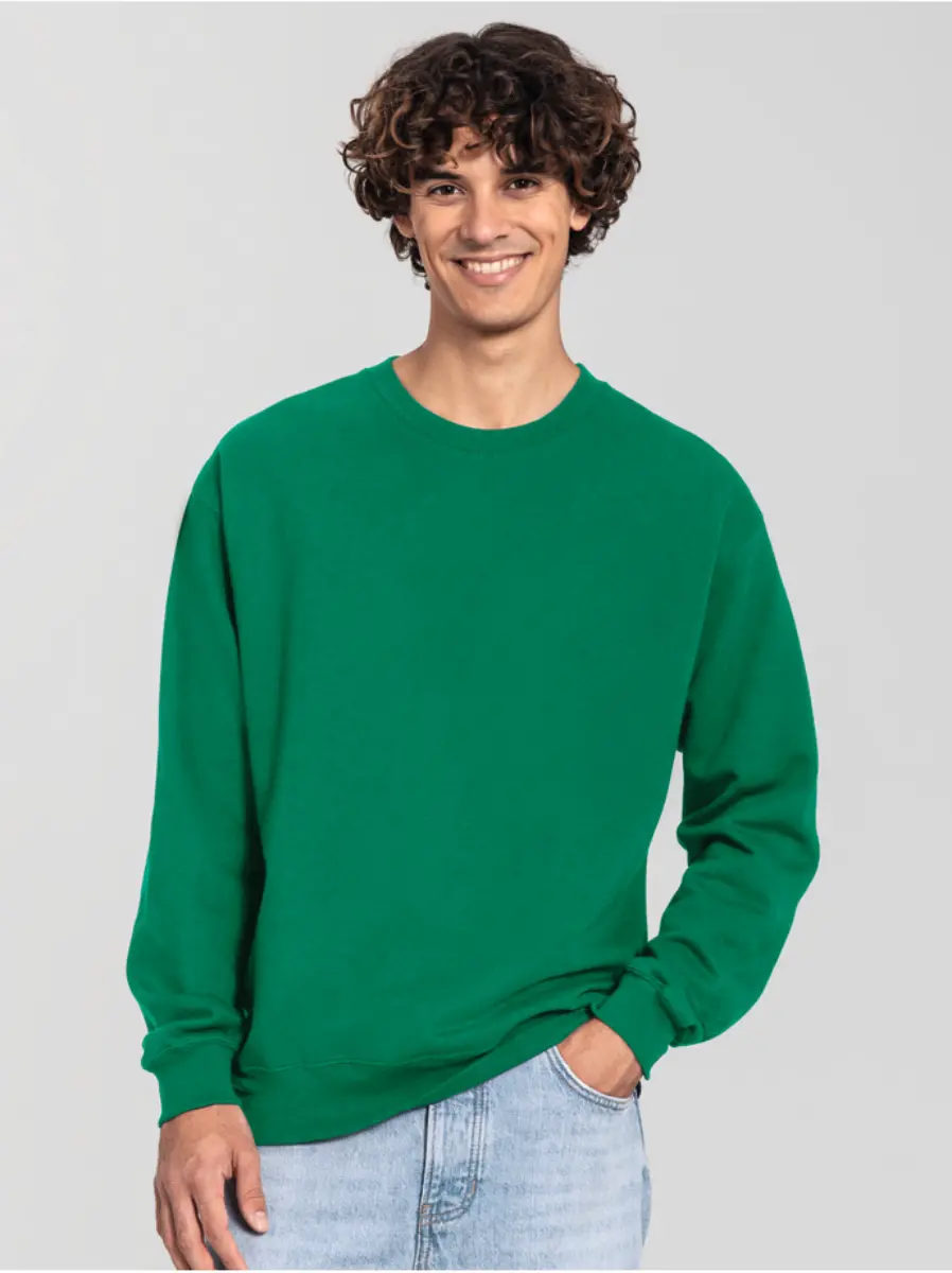 ICONIC 250 SET-IN SWEAT - college green
