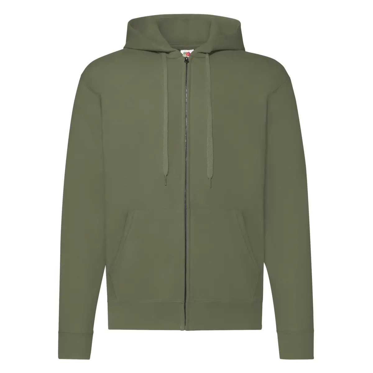 ZIP HOODED CLASSIC - olive green