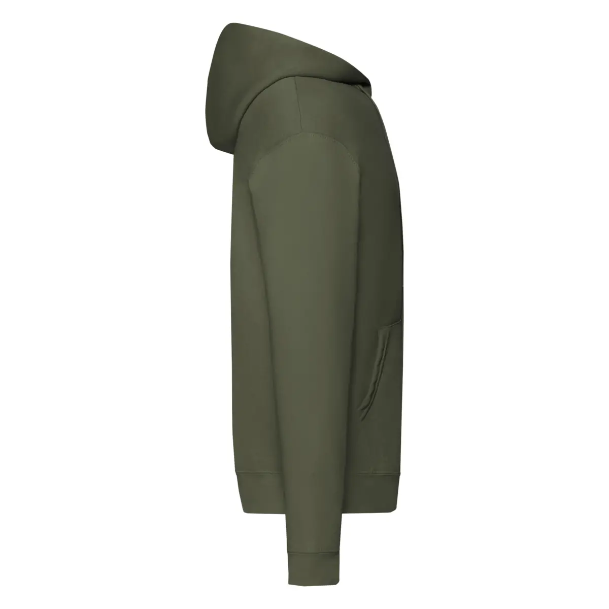 ZIP HOODED CLASSIC - olive green