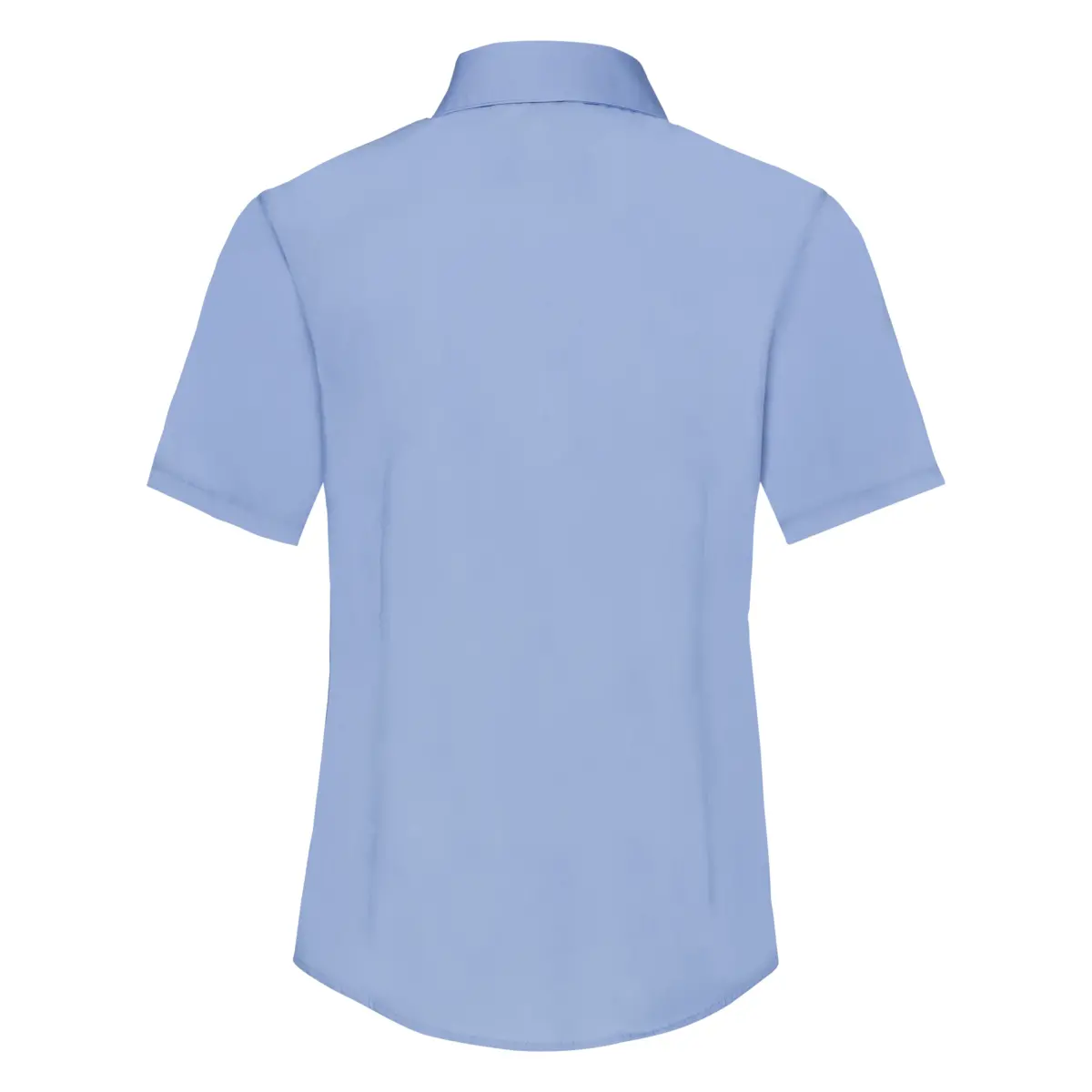 SHORT SLEEVE POPLIN LADY FIT OUTLET - medium blue