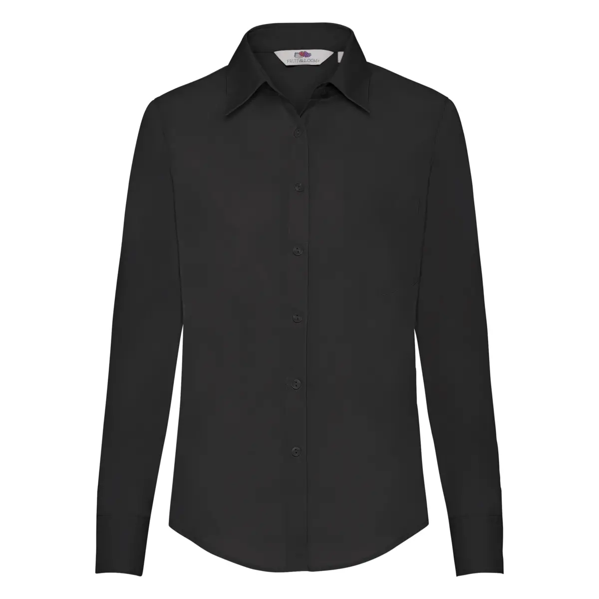 POPELINA DE DONA MÀNIGA LLARGA OUTLET - negre