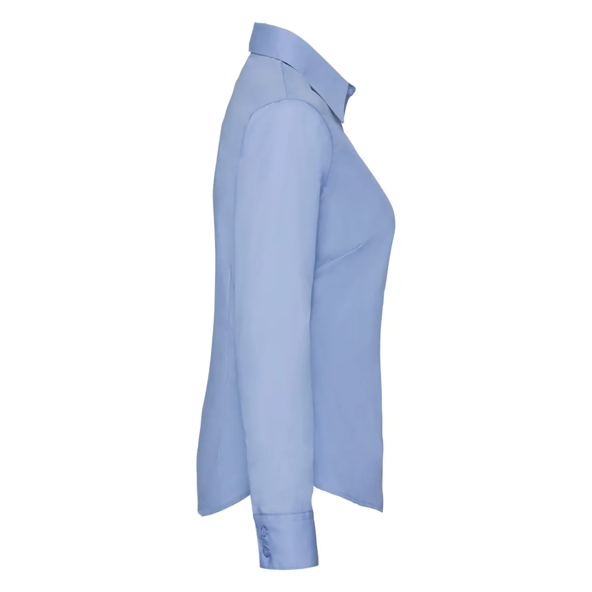 POPELINA DE MUJER MANGA LARGA OUTLET - azul medio