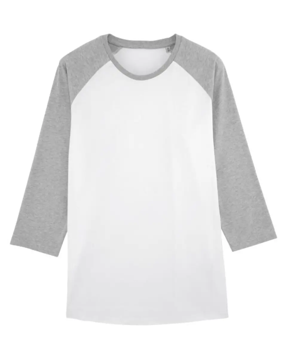 Baseball - white/heather grey