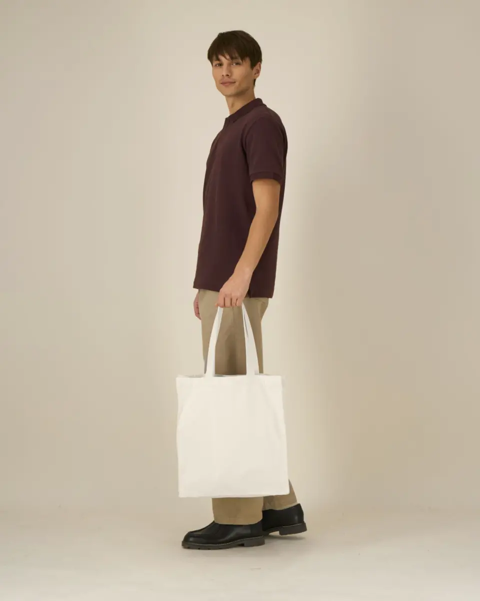 Mid Tote Bag - natural raw