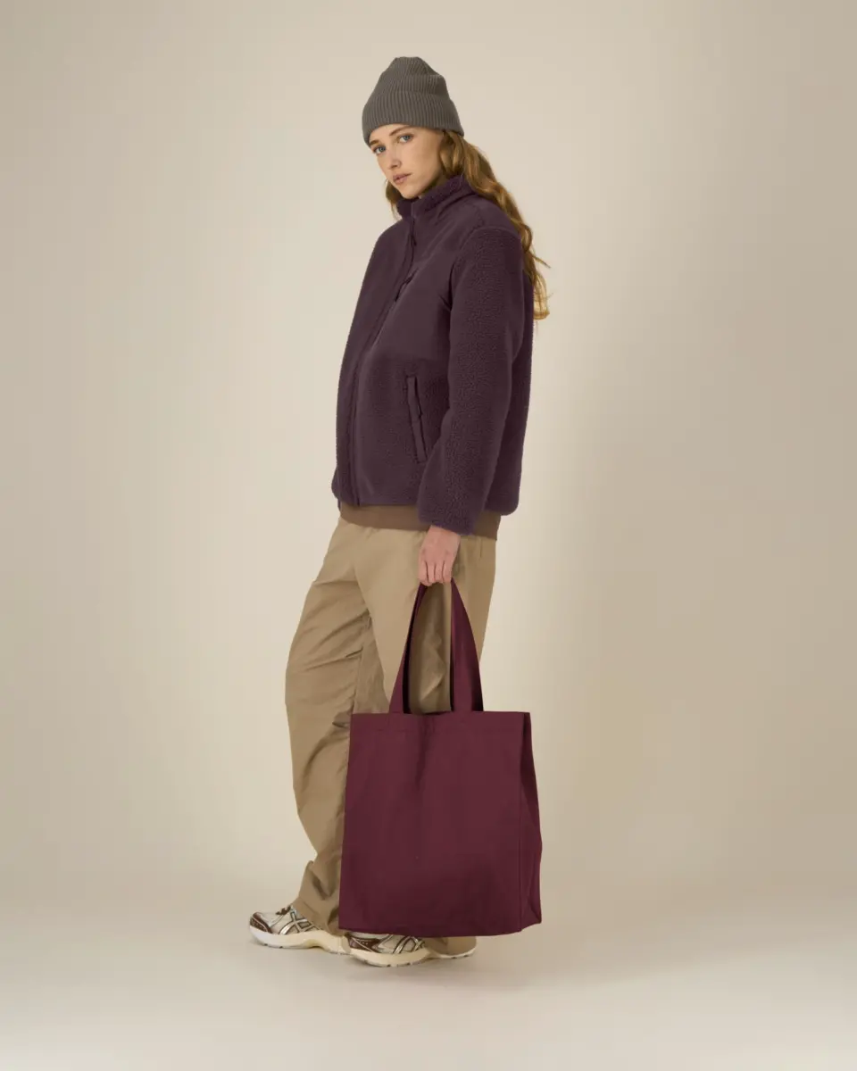 Mid Tote Bag - burgundy