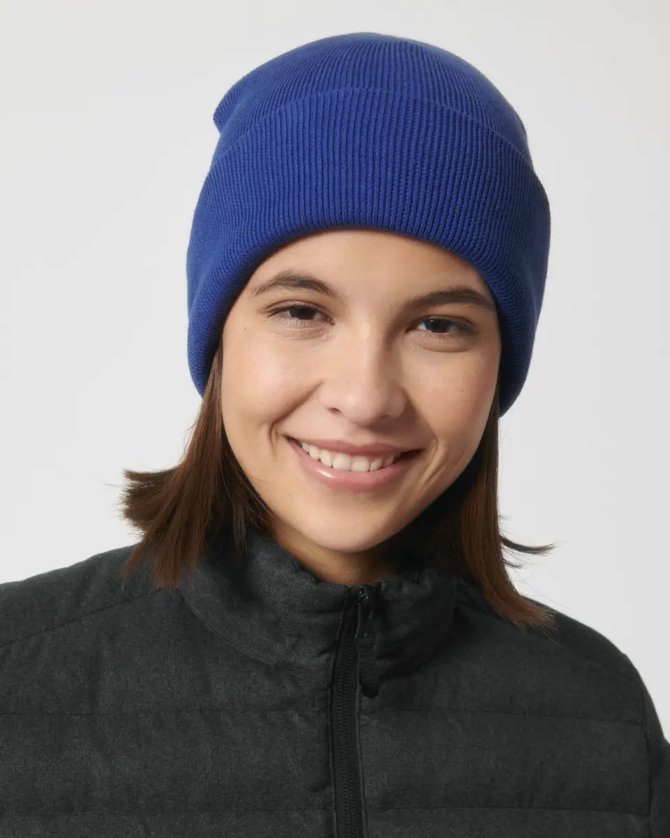 Rib Beanie - worker blue