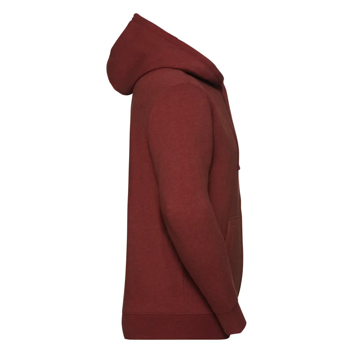 263M AUTHENTIC MELANGE ZIP HOODED SWEATSHIRT - brick red melange