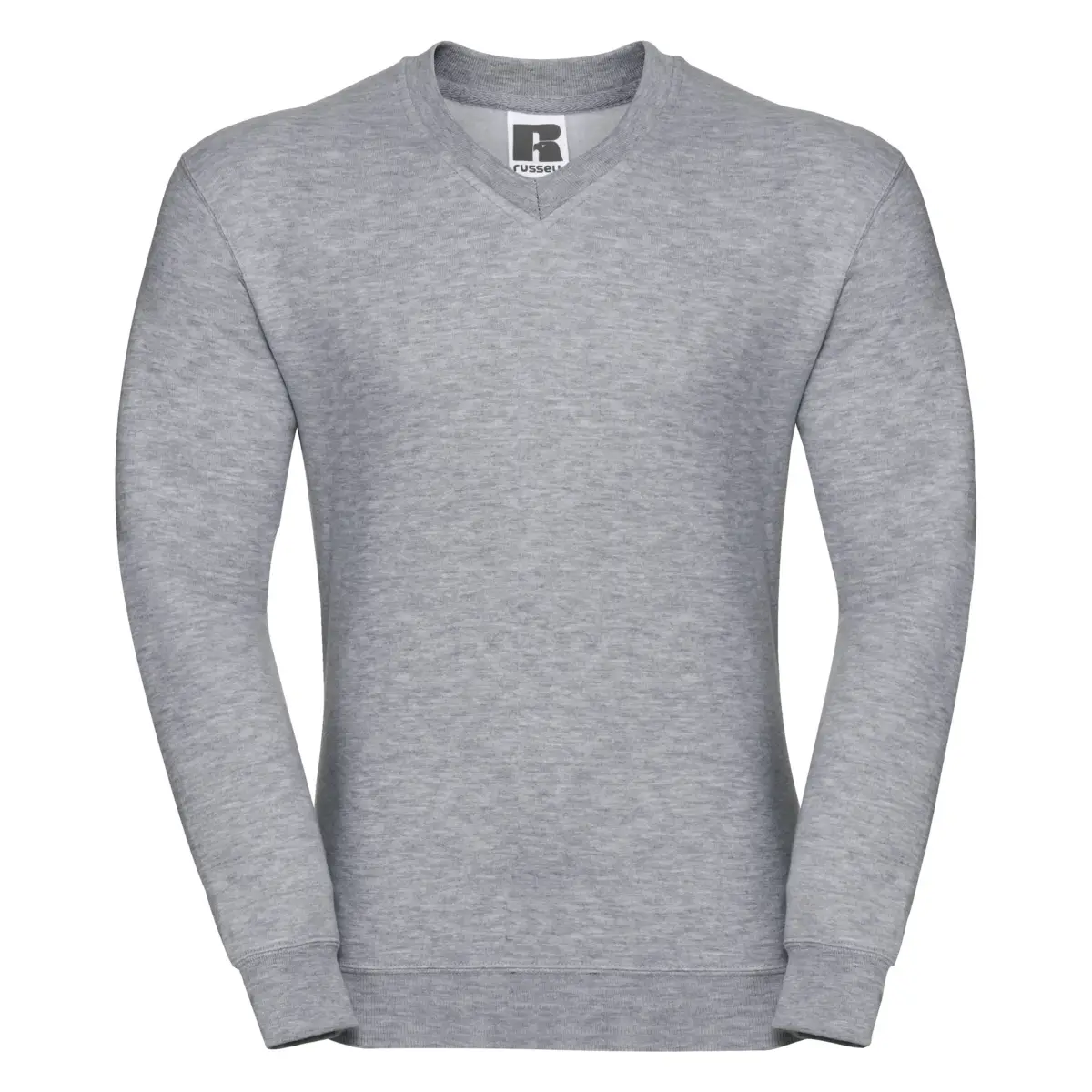 272B SUDADERA CON CUELLO PICO OUTLET - gris jaspeado
