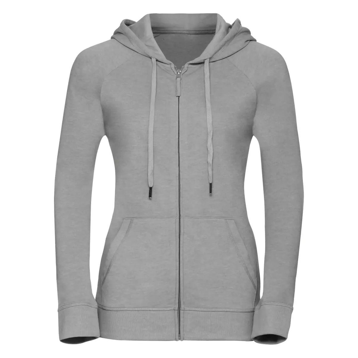 284F SUDADERA HD COLLECTION CAPUCHA CREMALLERA DE MUJER OUTLET - gris plata jaspeado