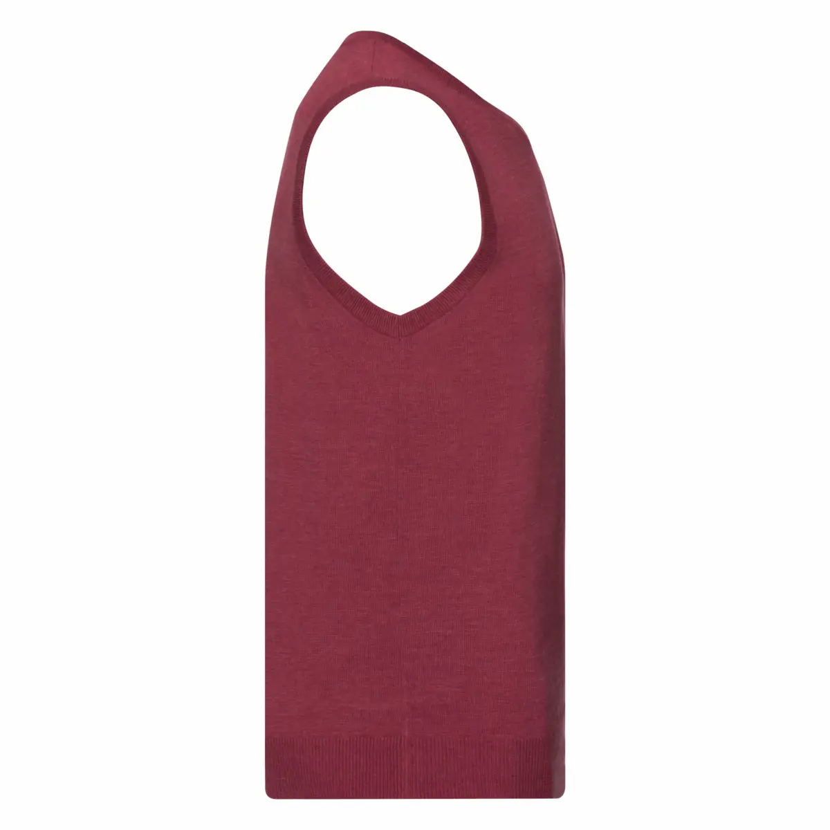 716M V-NECK SLEEVLESS KNITTED PULLOVER OUTLET - cranberry marl