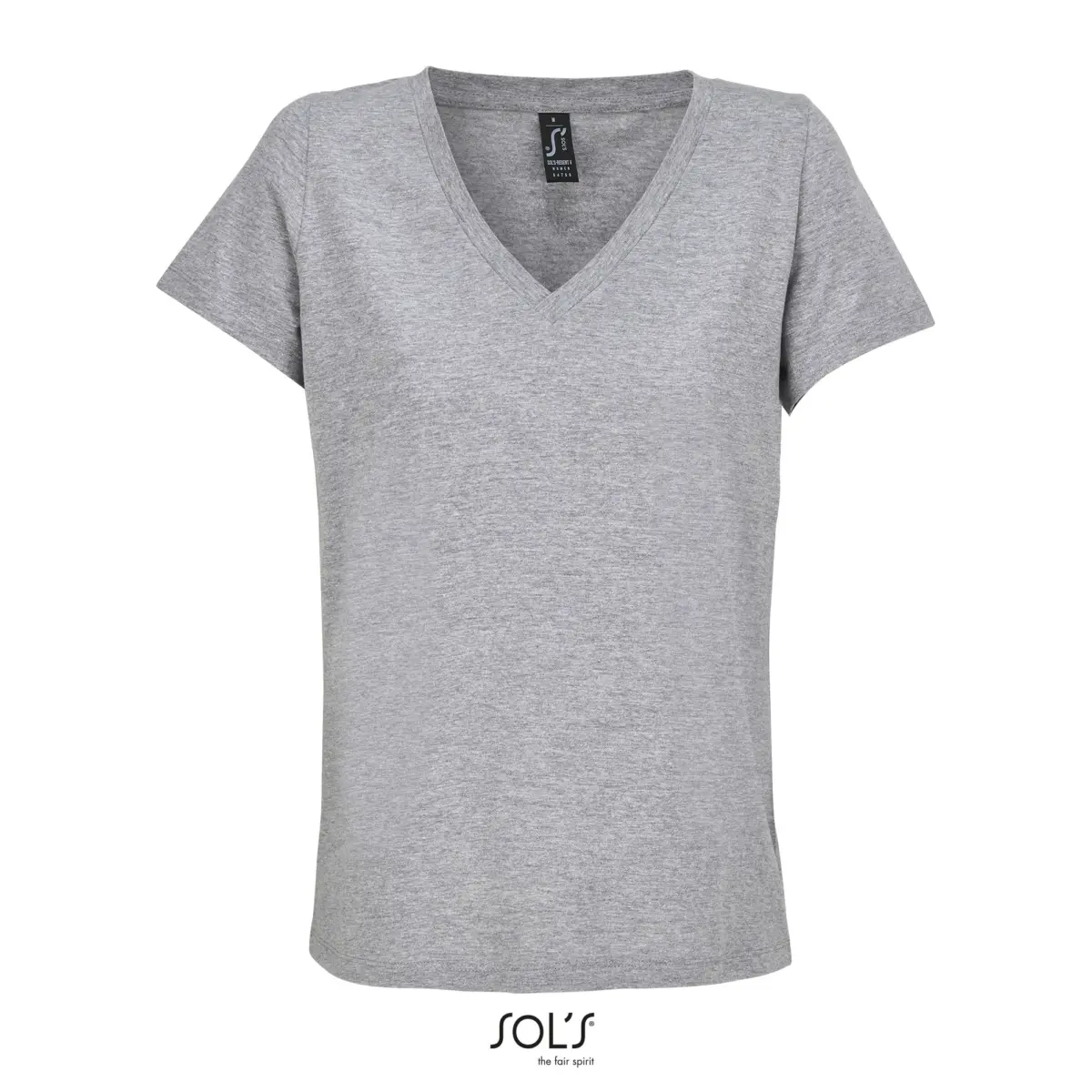 REGENT WOMEN CUELLO V - gris jaspeado