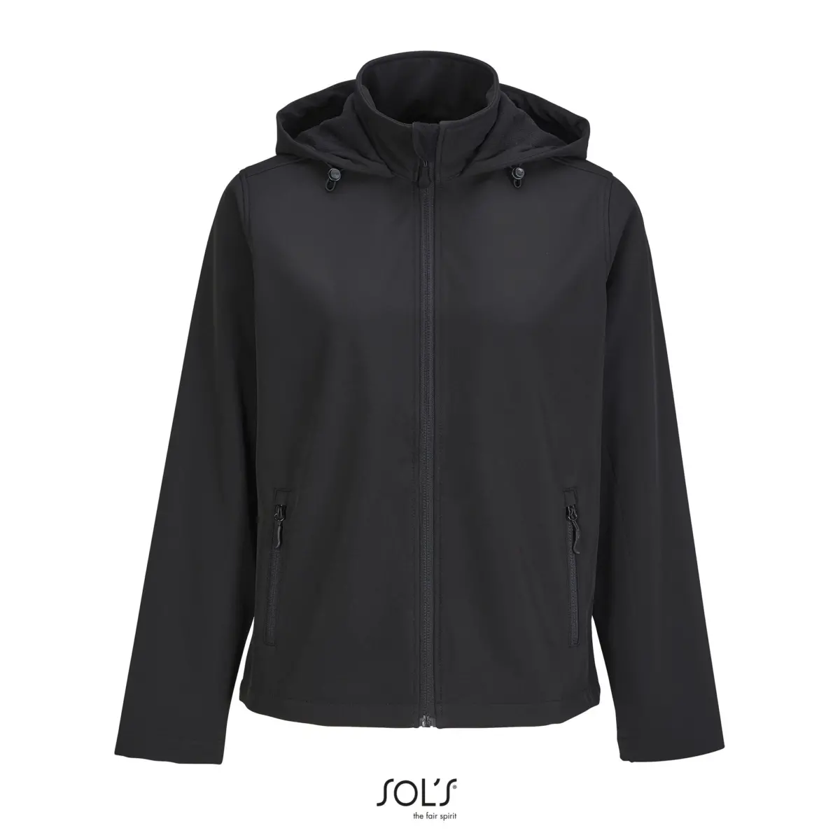 RACE HOODED W - black