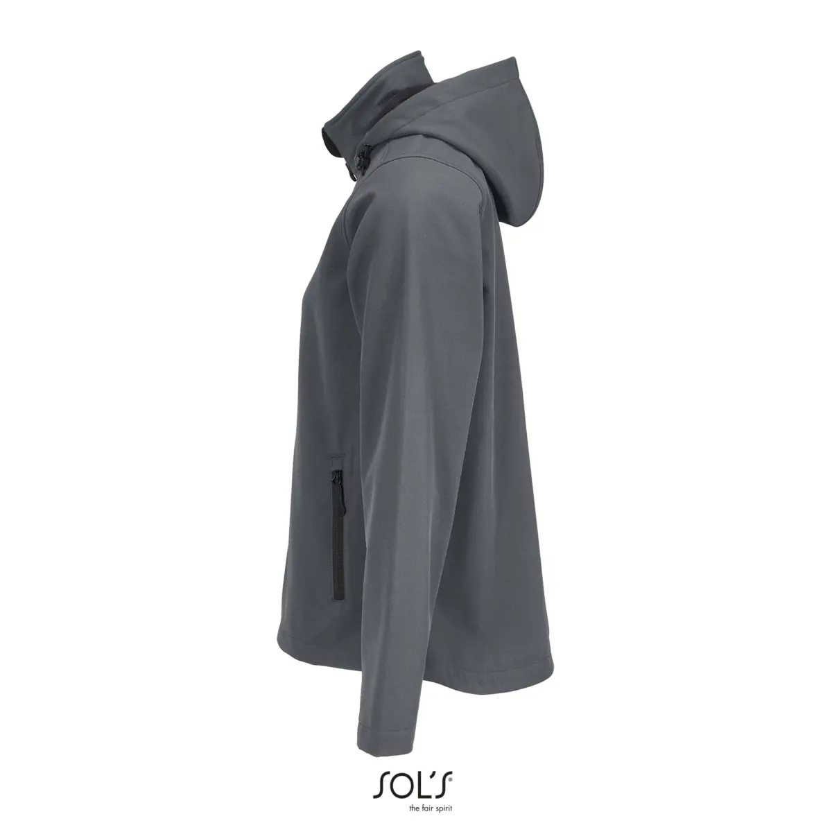 RACE HOODED W - gris antracita