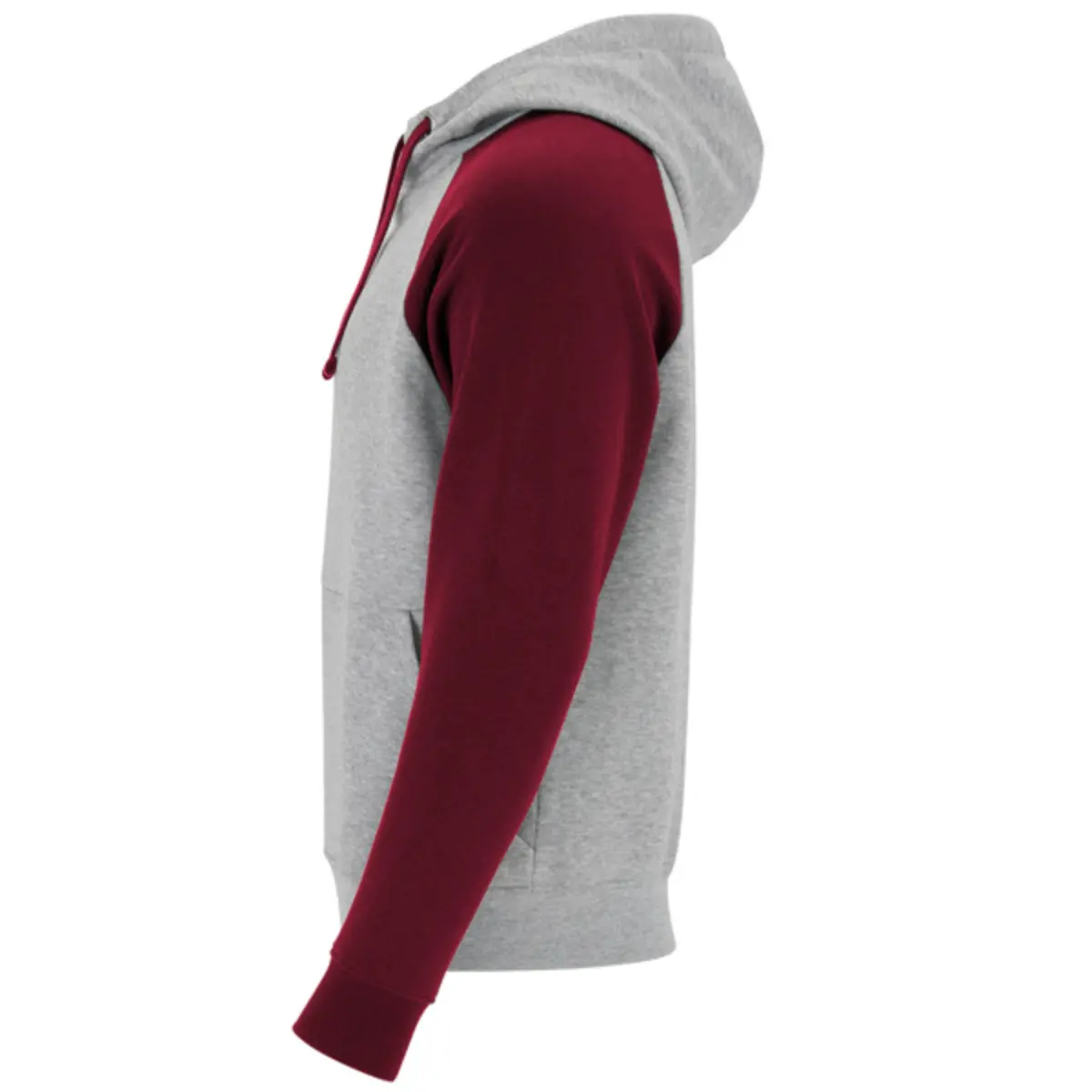 BADET - heather grey/burgundy