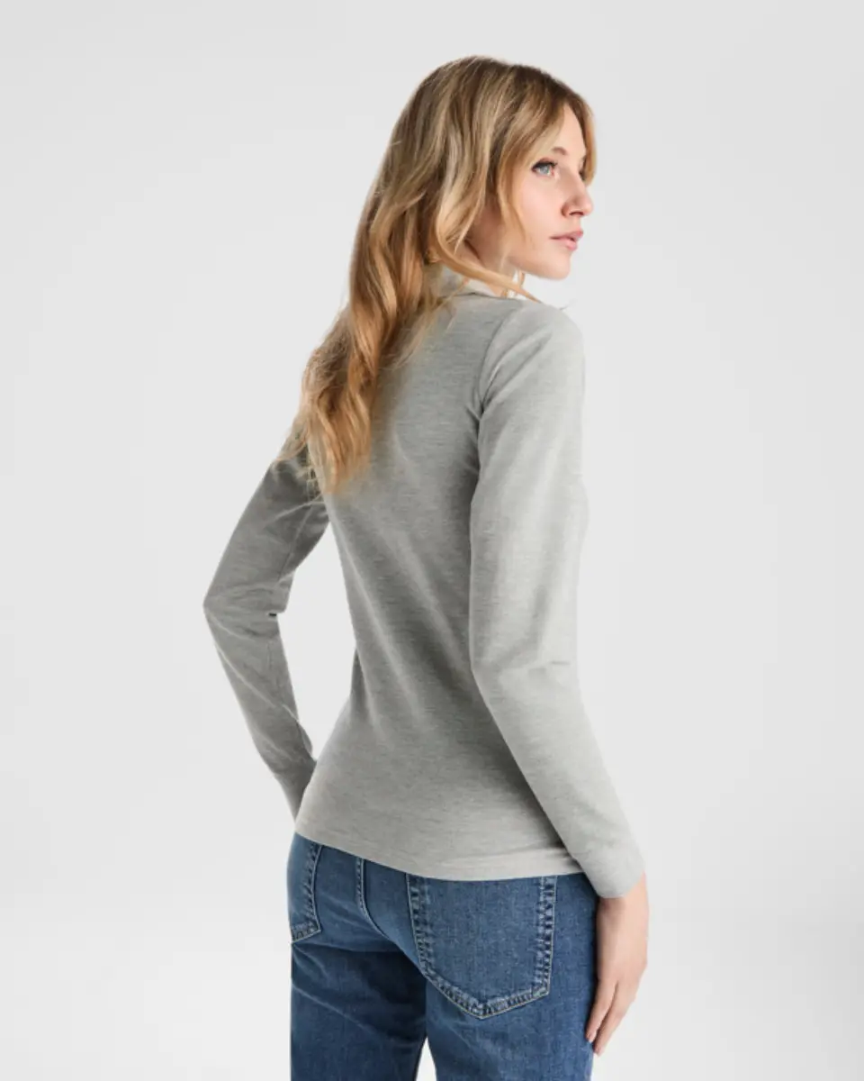 ESTRELLA WOMAN L/S - heather grey