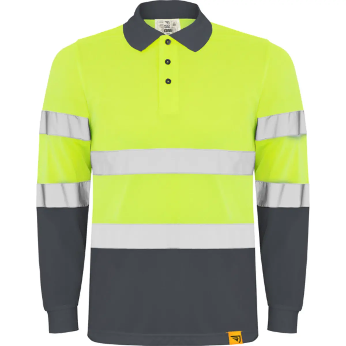 POLARIS L/S - gris/groc fluor