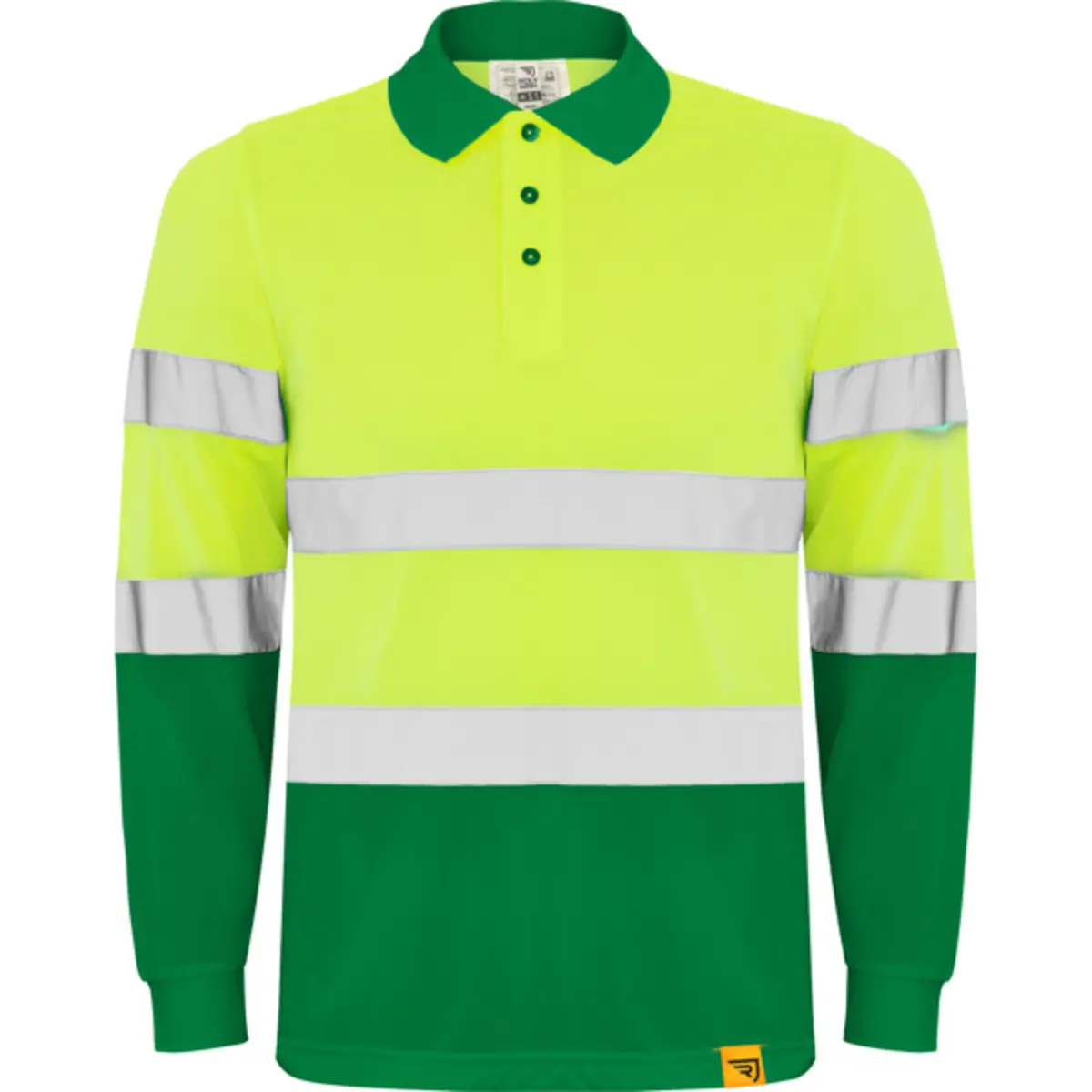 POLARIS L/S - verde hierba/amarillo flĂșor
