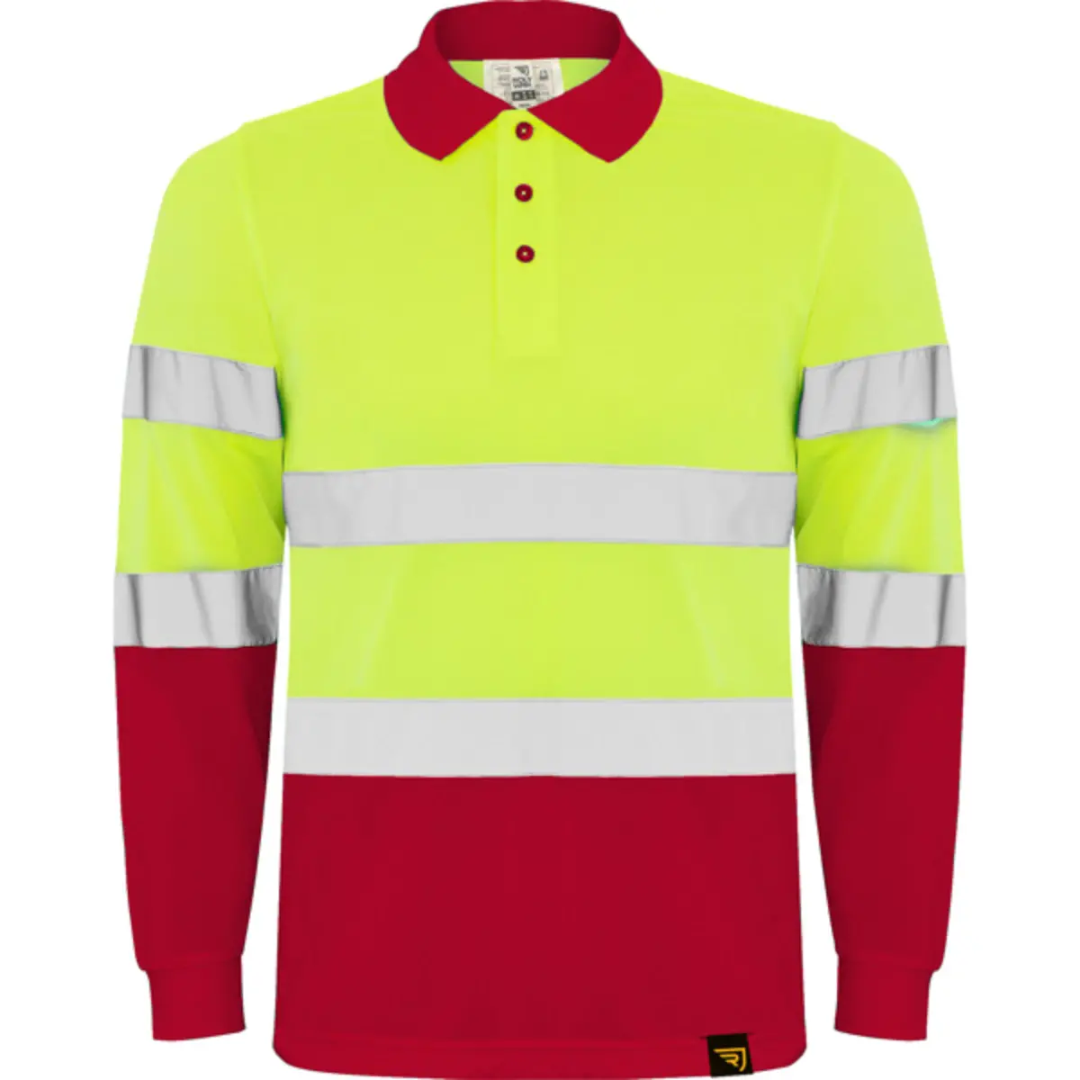 POLARIS L/S - red/fluorine yellow